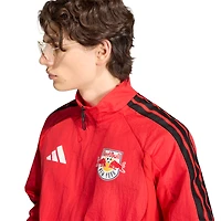 Veste raglan zippée adidas rouge New York Red Bulls 2026 Anthem pour homme