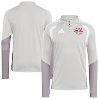 Men's adidas Silver New York Red Bulls 2026 Tiro Competition Quarter-Zip Training Top