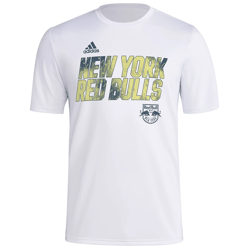 T-shirt adidas New York Red Bulls Team Jersey Hook AEROREADY blanc pour homme