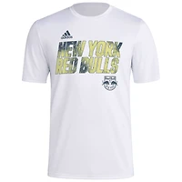 T-shirt adidas New York Red Bulls Team Jersey Hook AEROREADY blanc pour homme