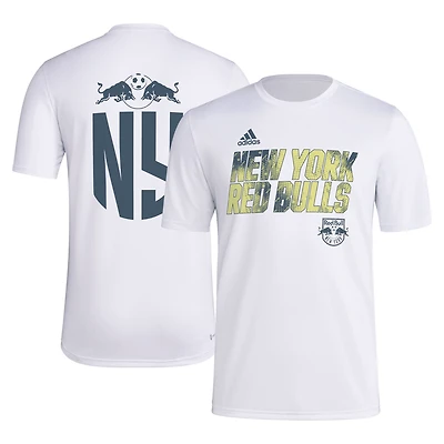 T-shirt adidas New York Red Bulls Team Jersey Hook AEROREADY blanc pour homme