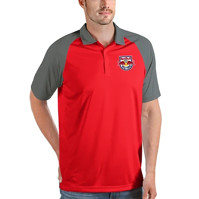 Men's Antigua Red/Gray New York Red Bulls Nova Polo