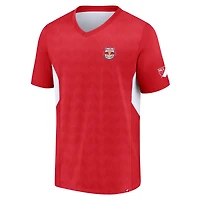 Men's Fanatics Red New York Bulls Extended Play V-Neck T-Shirt