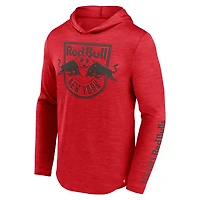 Men's Fanatics Red New York Bulls First Period Space-Dye Pullover Hoodie