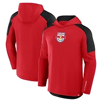 Men's Fanatics Red New York Bulls Card Transitional Pullover Hoodie
