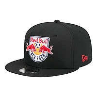 Casquette snapback New Era noire New York Red Bulls 2026 Jersey Hook 9FIFTY pour homme