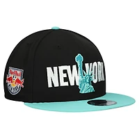 Men's New Era Black New York Red Bulls 9FIFTY Snapback Hat