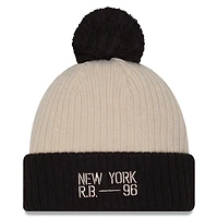 Men's New Era  Khaki New York Red Bulls 2025 Jersey Hook Cuff Knit Hat with Pom