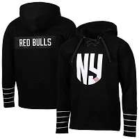 Sweat à capuche lacets noir pour homme, motif Sport Design Sweden New York Red Bulls, Hat Trick Hockey