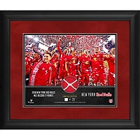 New York Red Bulls Framed 11" x 14" 2018 MLS Franchise Record Photograph with a Piece of Game-Used Net - Limited Edition of 71