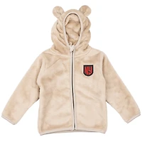 Toddler Sport Design Sweden  Khaki New York Red Bulls Tie-Breaker Teddy Full-Zip Hoodie