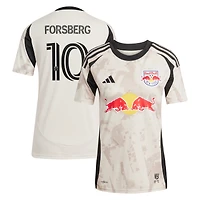 Women's adidas Emil Forsberg Tan New York Red Bulls 2025 Stone Kit Replica Player Jersey