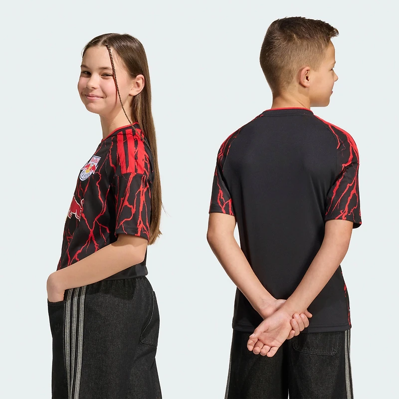 Youth adidas Black New York Red Bulls 2026 The Rooted Kit Replica Jersey