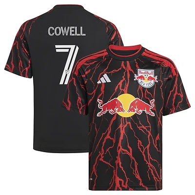 Maillot réplique adidas Cade Cowell noir New York Red Bulls 2026 « The Rooted Kit » pour enfant