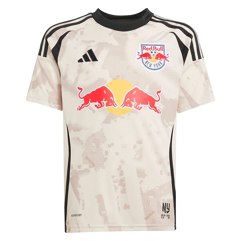 Maillot de joueur réplique adidas Daniel Edelman Tan New York Red Bulls 2025 Stone Kit pour jeune
