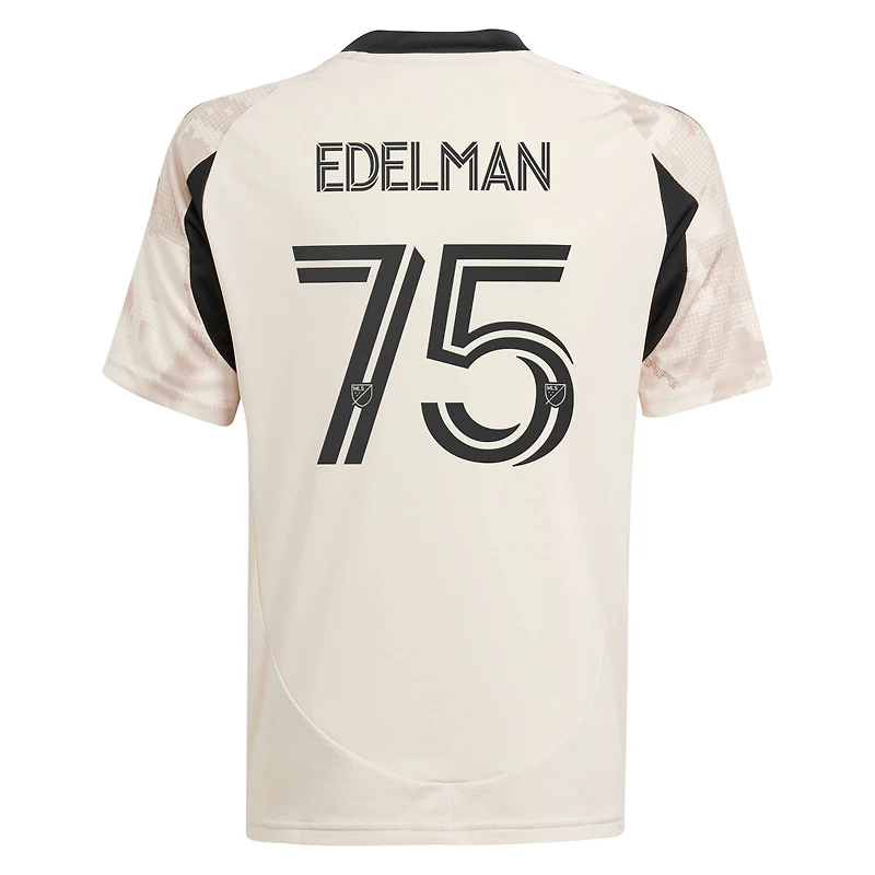 Maillot de joueur réplique adidas Daniel Edelman Tan New York Red Bulls 2025 Stone Kit pour jeune