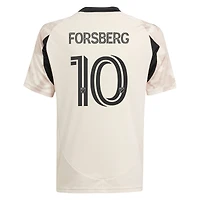Maillot de joueur réplique adidas Emil Forsberg Tan New York Red Bulls 2025 Stone Kit pour jeune