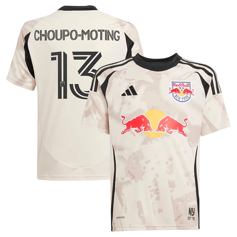 Maillot de joueur réplique adidas Eric Maxim Choupo-Moting Tan New York Red Bulls 2025 Stone Kit pour jeune