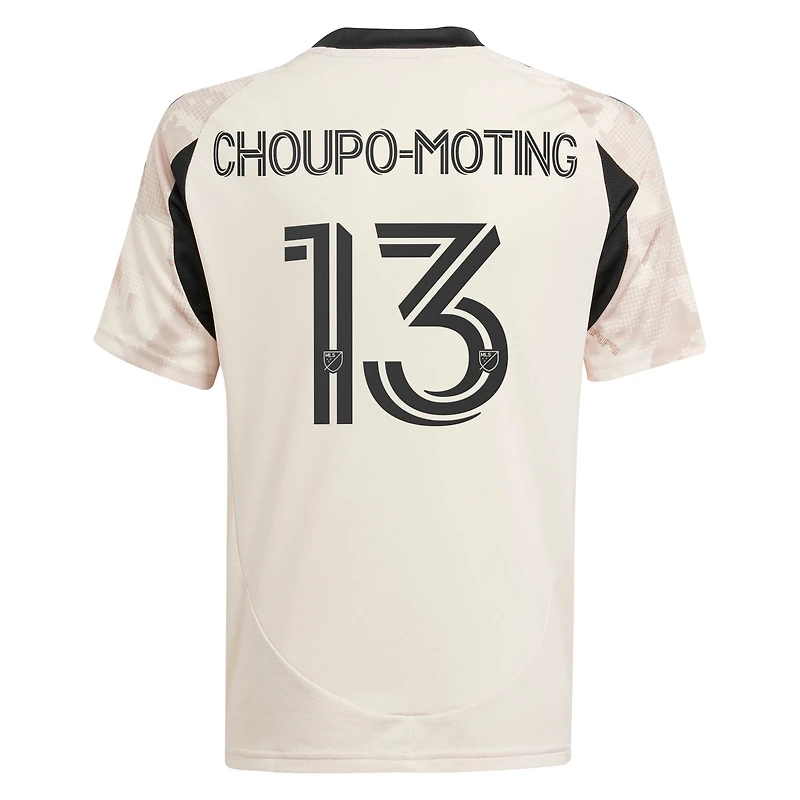 Maillot de joueur réplique adidas Eric Maxim Choupo-Moting Tan New York Red Bulls 2025 Stone Kit pour jeune