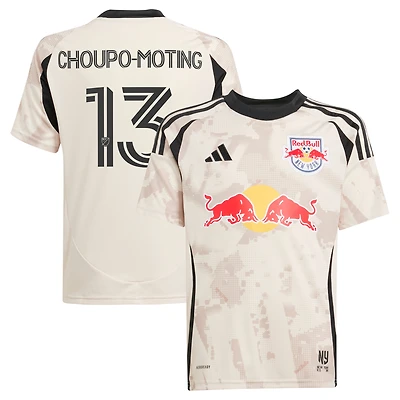 Youth adidas Eric Maxim Choupo-Moting Tan New York Red Bulls 2025 Stone Kit Replica Player Jersey