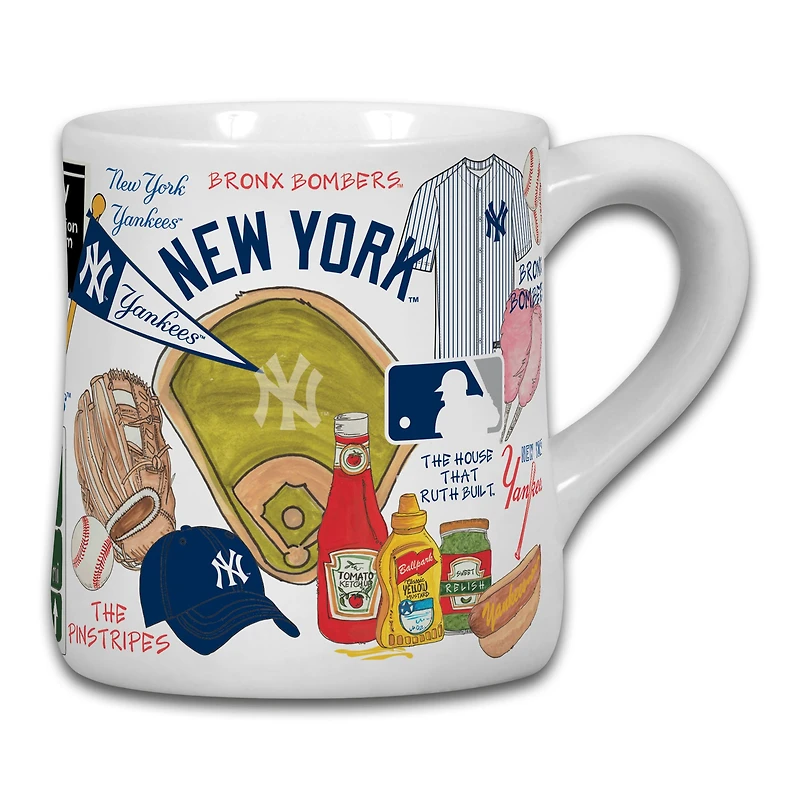 Tasse en céramique avec icône des Yankees de New York de 20 oz