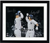 Aaron Judge and Anthony Volpe New York Yankees Autographed 16" x 20" Celebrating Volpe Home Run Spotlight Photograph