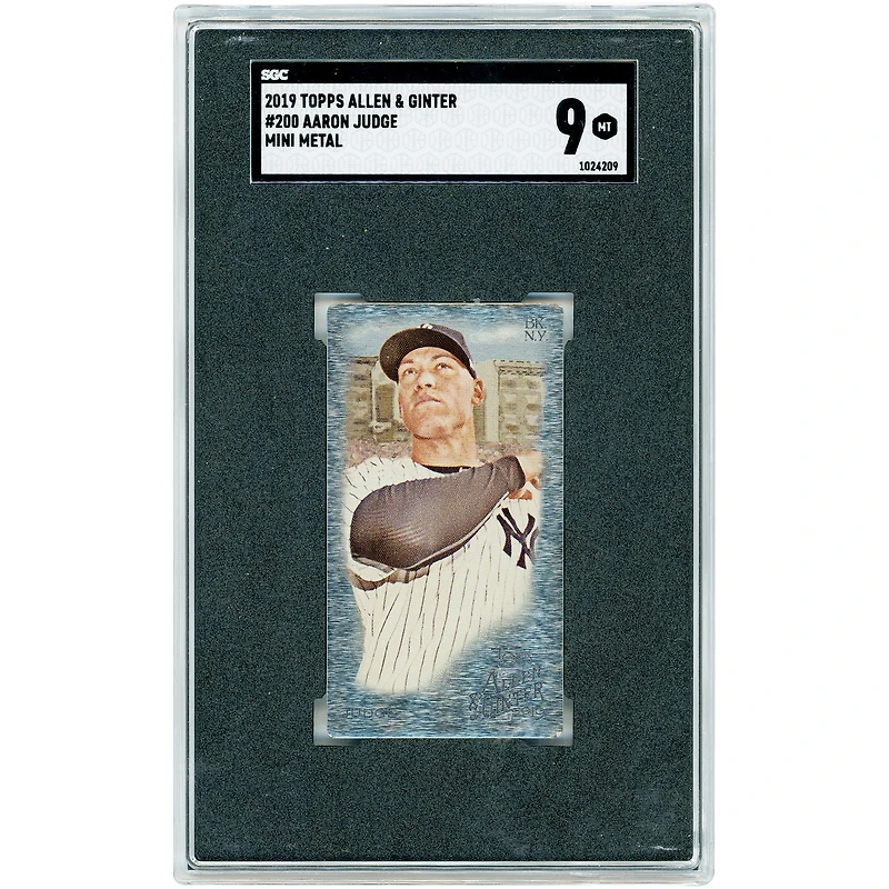 Aaron Judge New York Yankees 2019 Topps Allen & Ginter Mini Metal #200 SGC Authenticated 9 Card