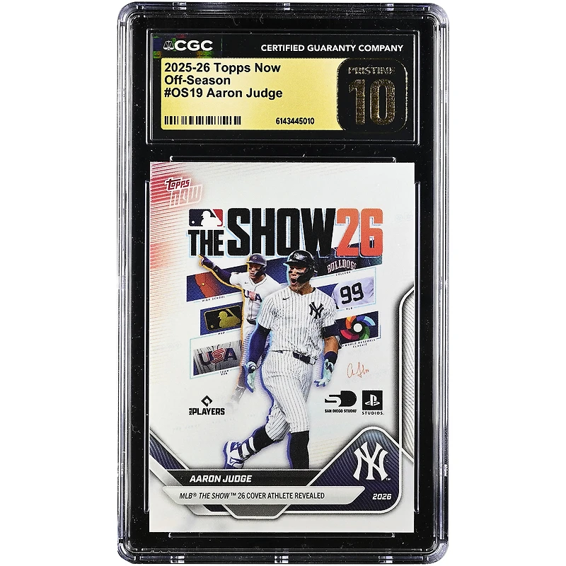 Aaron Judge New York Yankees 2025-26 Topps Now Off-Season #OS19 CGC Authenticated PRISTINE 10 Card