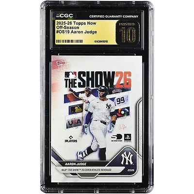 Aaron Judge New York Yankees 2025-26 Topps Now Off-Season #OS19 CGC Authenticated PRISTINE 10 Card