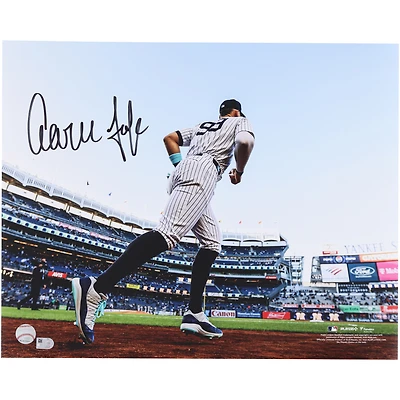 Aaron Judge New York Yankees Autographed 16" x 20" Running Out of Dugout Photograph