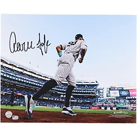 Aaron Judge New York Yankees Autographed 16" x 20" Running Out of Dugout Photograph