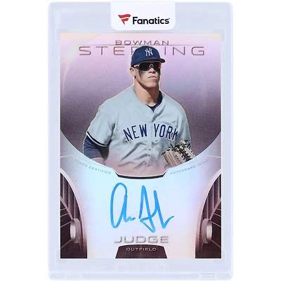 Carte de collection Bowman Sterling Prospect Refractor 2013 autographiée par Aaron Judge (New York Yankees) #BSAP-AJ #47/99