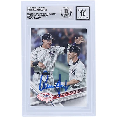 Aaron Judge New York Yankees Autographié 2017 Topps Update Series Nouvelle équipe pour le vieux zoo #US148 Beckett Fanatics Witnessed Authenticated 10 Card