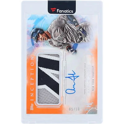 Carte autographiée par Aaron Judge des Yankees de New York, collection Topps Inception Tri-Color Relic 2019 #IAP-AJ #5/10