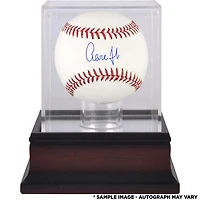 Vitrine de présentation de baseball et d'acajou autographiée par Aaron Judge des Yankees de New York