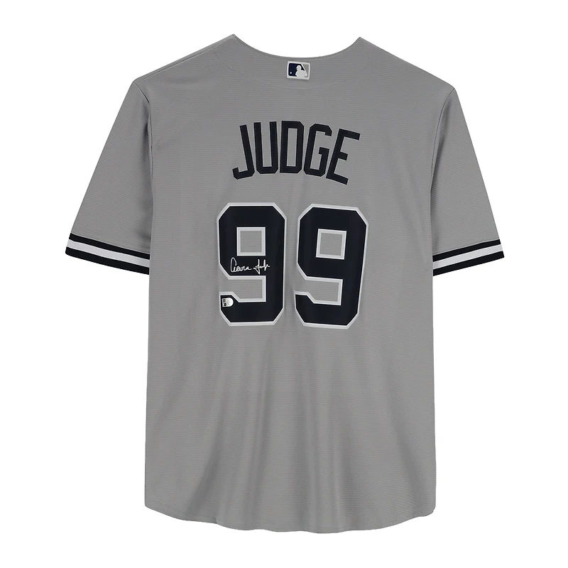 Aaron Judge New York Yankees Autographed Nike Grey Replica Jersey