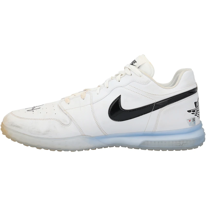 Aaron Judge New York Yankees Autographed Player-Worn White Jordan Brand Shoes from the 2025 MLB Season - HH98517176-77