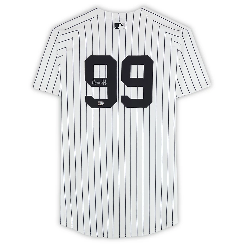 Maillot Nike Elite blanc autographié par Aaron Judge des Yankees de New York