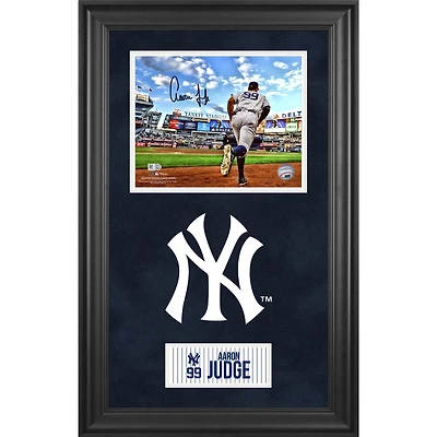 Aaron Judge New York Yankees Deluxe Framed Autographed 8" x 10" Running Out of Dugout Photograph
