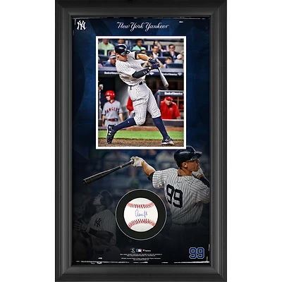 Collage de baseball autographié encadré des Yankees de New York d'Aaron Judge
