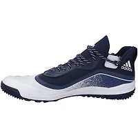 Chaussures adidas bleu marine et blanches portées par Aaron Judge, joueur des Yankees de New York, lors de la saison 2021 de la MLB.