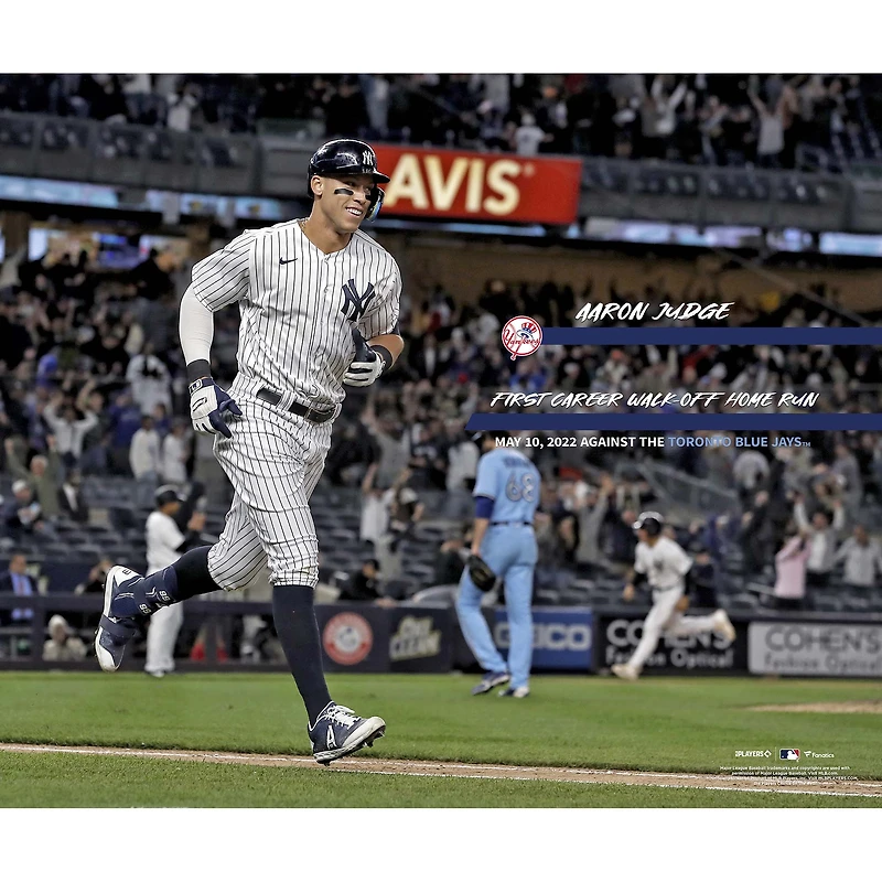 Photo non signée du premier coup de circuit victorieux en carrière d'Aaron Judge, Yankees New York