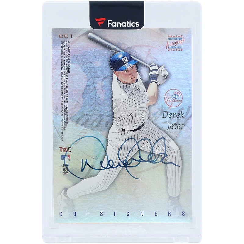 Andy Pettitte & Derek Jeter New York Yankees Autographed 1997 Topps Stadium Club Co-Signers #CO1 Card
