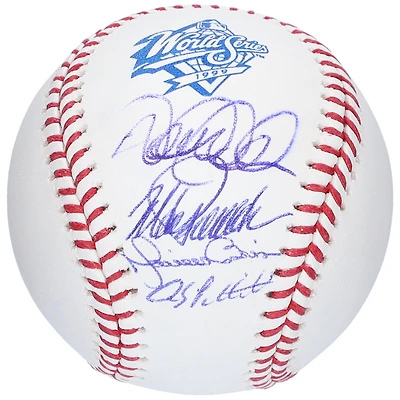 Andy Pettitte Derek Jeter Jorge Posada & Mariano Rivera New York Yankees Autographed Core Four World Series Logo Baseball