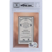 Andy Pettitte New York Yankees Autographié 2020 Topps Allen & Ginter Mini Encadré Gris Jersey Relic #MFR-AP Beckett Fanatics Witnessed Authenticated 10 Card