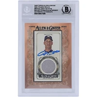 Andy Pettitte New York Yankees Autographed 2020 Topps Allen & Ginter Mini Framed Grey Jersey Relic #MFR-AP Beckett Fanatics Witnessed Authenticated 10 Card
