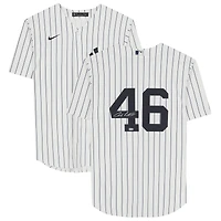 Maillot réplique blanc Nike autographié par Andy Pettitte des Yankees de New York
