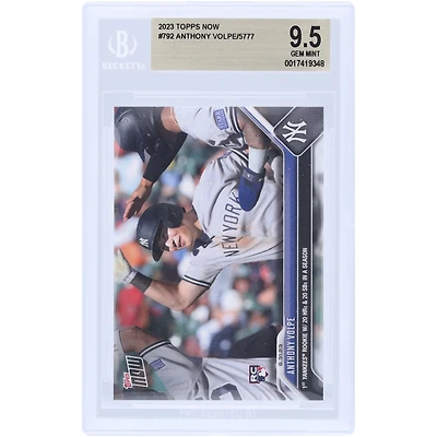 Anthony Volpe New York Yankees 2023 Topps Now 1st Yankees Rookie w/ 20 HR's & 20 SB's in a Season #792 BGS Authenticated 9.5 Rookie Card