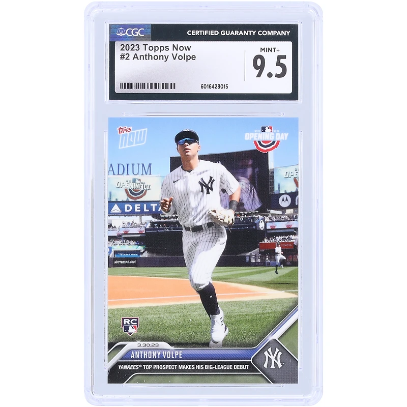 V106832 Yankee Anthony Volpe New York Yankees 2023 Topps Now Yankees Top Prospect fait ses débuts en ligue majeure #2 CGC Authenticated 9.5 Rookie Card 11 Anthony Volpe UNS TPP TRADING CARDS 45664 COLTRC CC01BB1603 #143