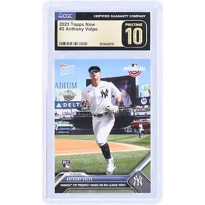 V106832 Yankee Anthony Volpe New York Yankees 2023 Topps Now Yankees Top Prospect fait ses débuts en ligue majeure #2 CGC Authentifié Pristine 10 Rookie Card 11 Anthony Volpe UNS TPP TRADING CARDS 45664 COLTRC CC01BB1602 #142